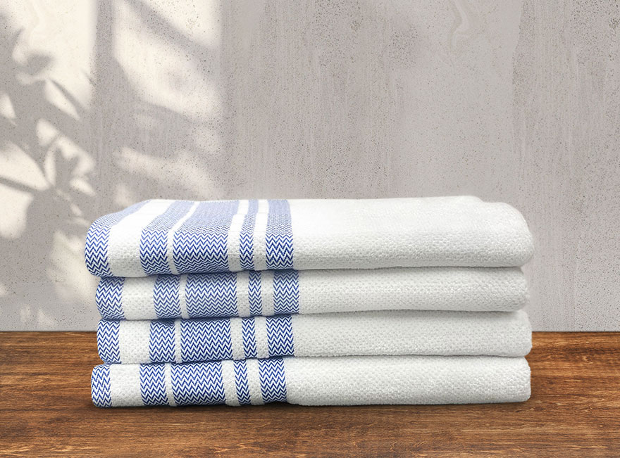 Blue Trim Pool Towel