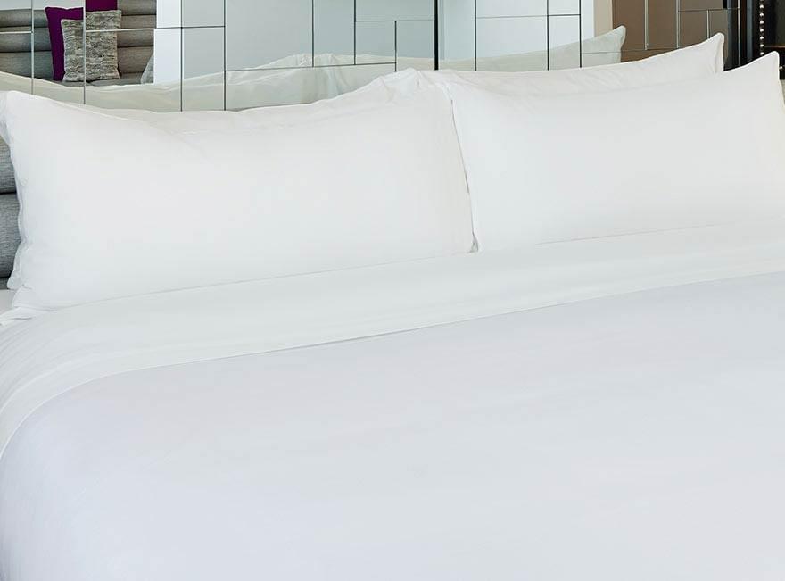 Solid White Bed & Bedding Set