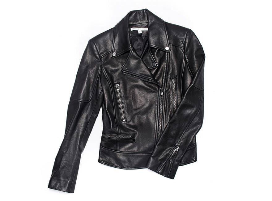 Veronica Beard Mica Black Leather Jacket